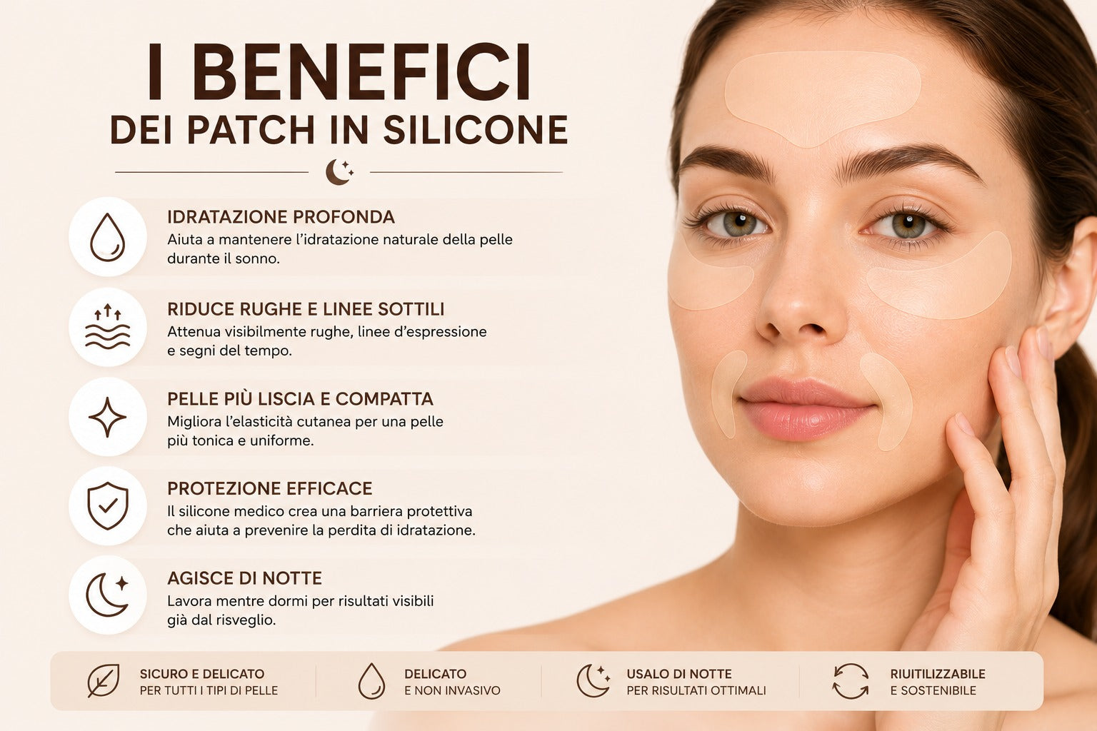 Collagen Tape Anti-Rughe e Cicatrici in Silicone 2