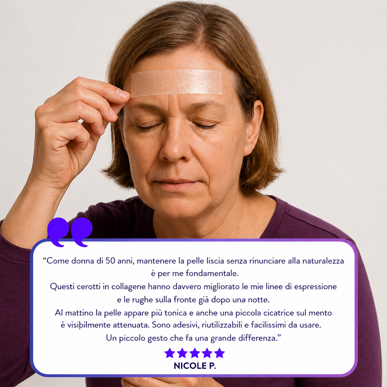 Velvet Tape™ – Nastro al Collagene in Silicone per Rughe, Linee Sottili e Cicatrici